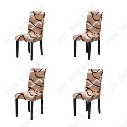 Td® 4pcs Housse De Chaise De Restaurant Housse De Chaise Extensible Housse De Chaise En Une Seule Pièce Polyester Hôtel Ménage