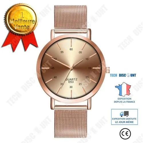 Td® Personnalité, Tendance Et Loisirs Quartz Montres-Bracelets Casual Et Business Series Mesh Montre De La Ceinture Cadeaux Hommes