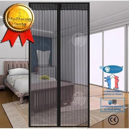 Moustiquaire Anti-Moustique Inn® 160x220 Cm Bande Magnétique Intégrée Fermeture Sans Couture