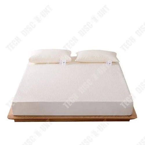 Td® 200*220cm Chapeau De Lit En Coton Couleur Unie Sandwich Coton Couleur Japonaise Tissé Couvre-Lit Anti-Poussière Classe A