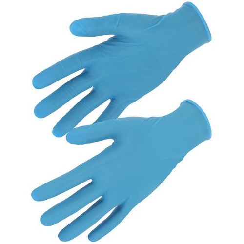 Gant Nitrile Bleu Non Poudré Singer Taille L 8/9 - Boite De 100 - Auu400089