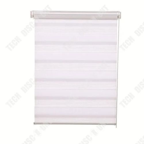 Td® Lot De 2 Rideaux Zébrés 55*170cm Rideaux De Salle De Bain Rideaux À Enroulement Tendus Rideaux Occultants De Salle De Bain