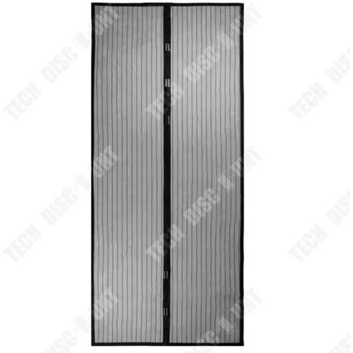 Td® Boucle Magnétique Noire Anti-Moustique Rideau De Porte Souple Bande Non Tissée Magnétique Rideau De Porte À Fermeture Automatiqu
