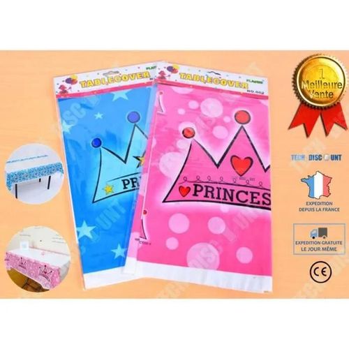 Td® Nappe De Table Rectangulaire Anniversaire Pique Nique Film Plastique Fête Mariage Pâques Décoration Rose Et Blanc Celebration
