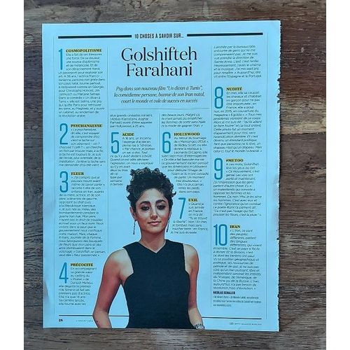 Article Presse Golshifteh Farahani (Un Divan À Tunis)