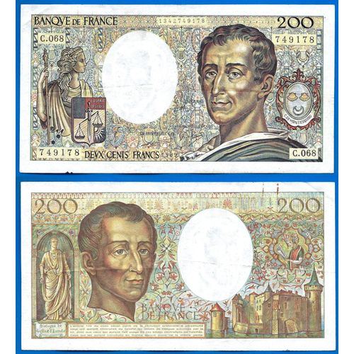 France 200 Francs 1989 Serie C Billet Montesquieu Frs Frc Frcs