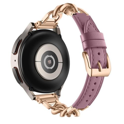 Convient Au Bracelet De Montre Huawei Gt3, Nouvelle Montre Intelligente Watch3pro Watchgt2, Bracelet En Cuir À Chaîne À Boucle Unique-Pâte De Haricot + Or Rose - Compatible Avec : Honor Watch Es (42