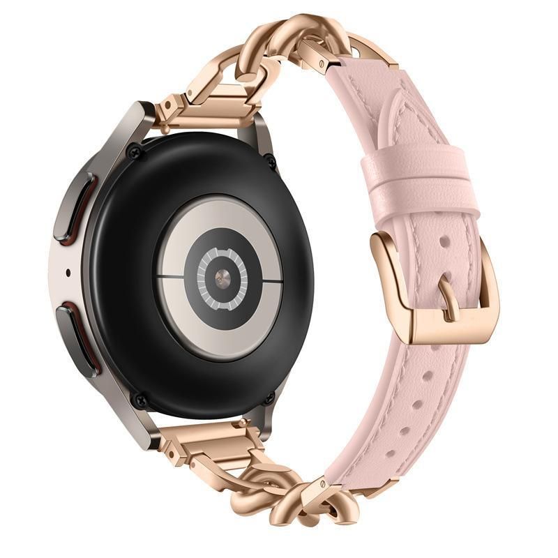 Convient Au Bracelet De Montre Huawei Gt3, Nouvelle Montre Intelligente Watch3pro Watchgt2, Bracelet En Cuir À Chaîne À Boucle Unique-Rose + Or Rose - Compatible Avec : Huawei Watch 2 Pro 22 Mm