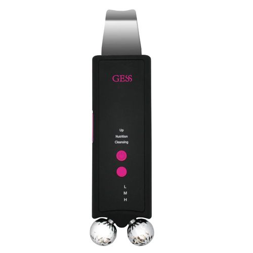 Gess Ems Massage & Peeling Ultrasons - Nettoyage Pores & Double Menton, 3 Modes Raffermissant, Micro-Massage Ultrasons, Myostimulation & Soin Peau