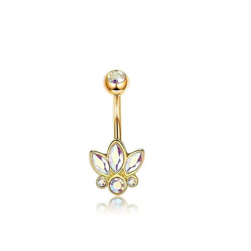 3pcs Fille Chaude Diamant Zircon Nombril Clou Nombril Anneau Fille Chaude Bijoux Décoratifs Nombril Boucle-Pentacle