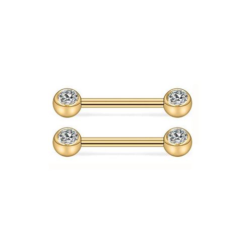 3pcs 14g Bijoux Couleur Diamant Langue Clou Acier Inoxydable Langue Clou Barre Langue Clou Mamelon Universel-1,6*19*6 Argent 
