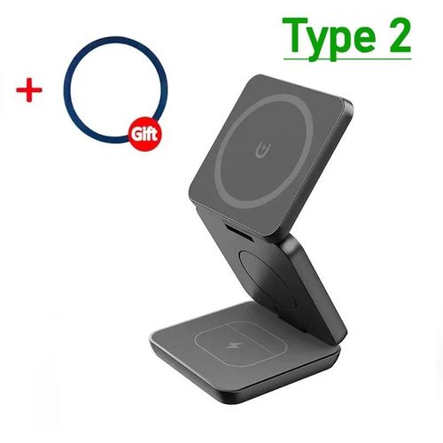 Support de chargeur magnétique sans fil 30W 3 en 1, pour iPone 15 14 13 12 Pro Max Airpods Pro iWatch 8 7 6, Station de charge rapide-