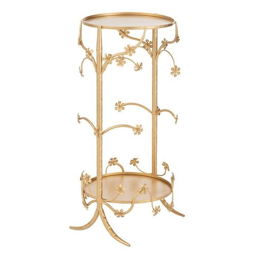 Paris Prix - Table D'appoint En Métal "Curama" 70cm Or