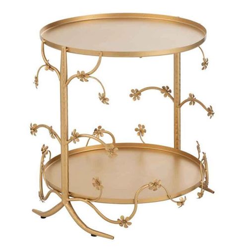 Paris Prix - Table D'appoint En Métal "Curama" 49cm Or