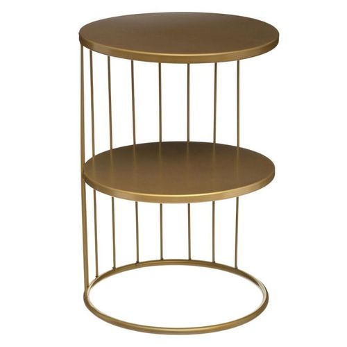 Table D'appoint Design Métal "Kobu" 36cm Or