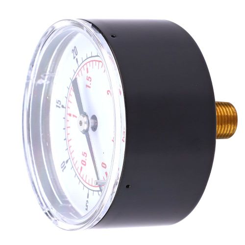 Manometre a cadran 50 mm 1/8 BSPT connexion arriere pour air eau huile gaz (0-30 PSI 0-2 Bar)