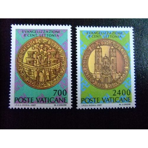 L 148 Vaticano 1987 / Dccc Aniversario De La Evangelizacion De Lettonie / Yvert 809 / 810 Mnh