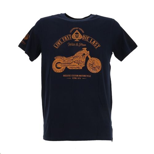 Tee Shirt Manches Courtes Deeluxe Park Ts M Ope Bleu Marine M