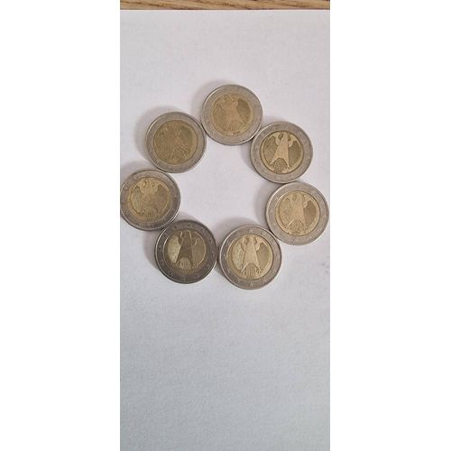 Lot De 7 Pièces De 2 Euros Allemandes Année 2002