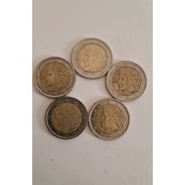 Lot De 5 Pièces De 2 Euros Italiennes 2002