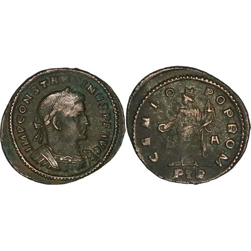 Rome - Follis - Constantin 1er - Genio Pop Rom, S|A/Ptr (Trèves) - 6.85 G. - Qualite - Ric.770 - 25-052