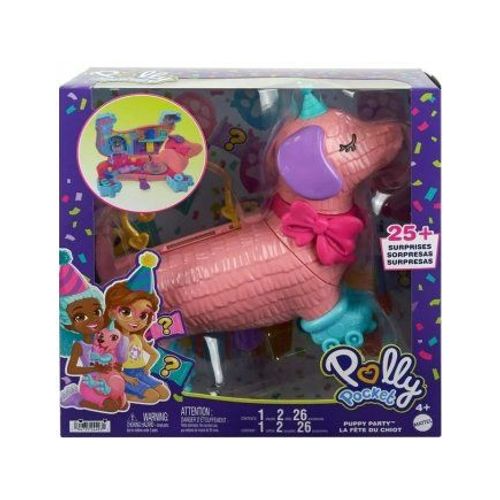 Coffret Polly Pocket Chien + 2 Figurines + 26 Accessoires - Set Jouet Fille Mini Monde Avec Carte Offerte - Mini Poupee