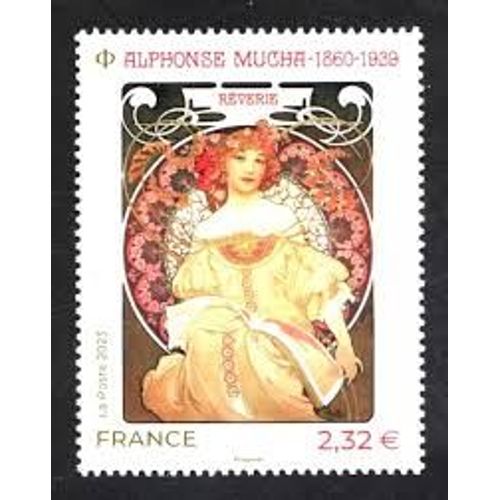 Art : "Rêverie" D' Alphonse Mucha Année 2023 N° 5708 Yvert Et Tellier Luxe