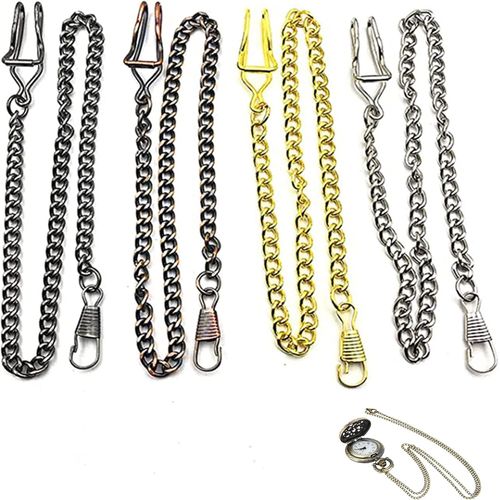 4 Pcs,Chaîne De Montre De Poche,Montre De Poche À Chaîne,Rétro Chaînes De Montre,Cadeaux De Chaîne De Montre De Poche Antiques Classiques,Chaîne De Ceinture,Chaîne De Portefeuille