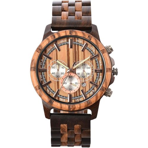 Montres Bois Hommes Analogique Quartz Bracelet En Bois Montre De Sport En Bois Naturel Chronographe Montres Pour Hommes
