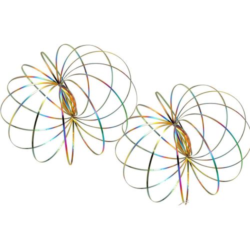 Lot De 2 Jouets D¿Anneaux D'écoulement 3d, Anneau D'écoulement De Bras À Ressorts Magique Arc-En-Ciel, Anneaux De Flux, Jouet À Ressort Cinétique À Multi Sensoriel Pour Enfants Et Adultes