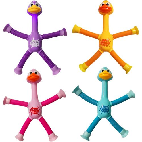 Lot De 4 Rétractables Jouets À Ventouse Jouet Sensoriel Jouets Sensoriels Contre Le Stress Jouets Culbutants Jouet Ventouse Chaise Haute Jouet Educatif Amusant Réduisant Le Stress