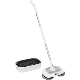 Balai Électrique Sans Fil Avec Fonction De Pulvérisation Et Led ¿ Balai Sans Fil Pour Essuyer/Frotter/Polir, Léger Et Rechargeable, Argenté