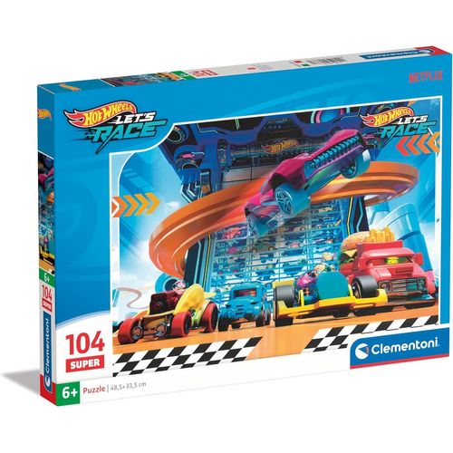 Supercolor Hotwheels Puzzle 104 Pièces, Enfants 6 Ans, Puzzle Dessin Animé, Fabriqué En Italie, Multicolore - 25777
