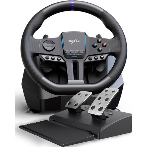 V900 Gen2 Volant De Jeu À Pédales Hall - 16 Bit, 280mm, 270°/900°, Retour De Vibration, Palettes, App Compagnon, Pinces De Fixation - Volant De Course Pour Pc, Xbox, Ps4, Ps3 Et Switch