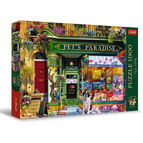 Premium Plus Quality - Puzzle Tea Time : Paradis Pour Animaux - 1000 Pièces, Série D'images Nostalgiques Peintes, Pièces Parfaitement Assorties, Pour Adultes Et Enfants À Partir De 12 Ans