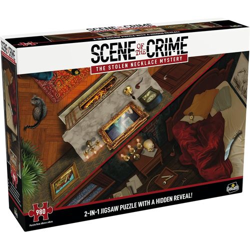 - Puzzles Scène De Crime - Le Mystère Du Collier Volé - Puzzle 2 En 1 - Enigme À Résoudre - Concentration Et Logique - Puzzle 980 Pièces - A Partir De 12 Ans