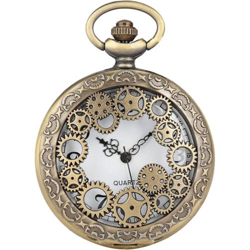 Montre De Poche Mousqueton Collier Vintage Montre Chaine Vintage Montre Avec Chaine Pendentif Montre Classique Suspendue Montre Gousset Ancienne Accessoires Alliage Golden