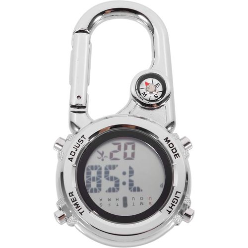 Montre De Poche Mousquetons Montre Mousqueton Numérique Mini Mousqueton Pendaison Montre Gousset Surveillez Le Cordon Plonger Remontoir De Montre Alliage De Zinc Silver