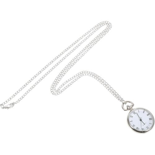 1 Pc Collier Montre De Poche Titulaire Montre-Bracelet Médecin Montre Numérique Pour Enfants Montres Hommes Boucle Montre À Chaîne Simple Montre Suspendue Décorative Alliage Silver