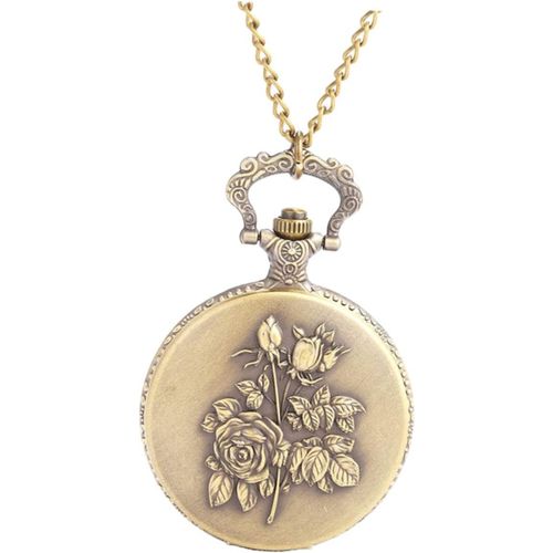 1 Pc Montre De Poche Médaillon Collier Homme Montre Gousset Ancienne En Bronze Montre Portable Montre Homme Ice Watch Retro Montre Classique Montre Avec Chaine Montre Légère Quartz