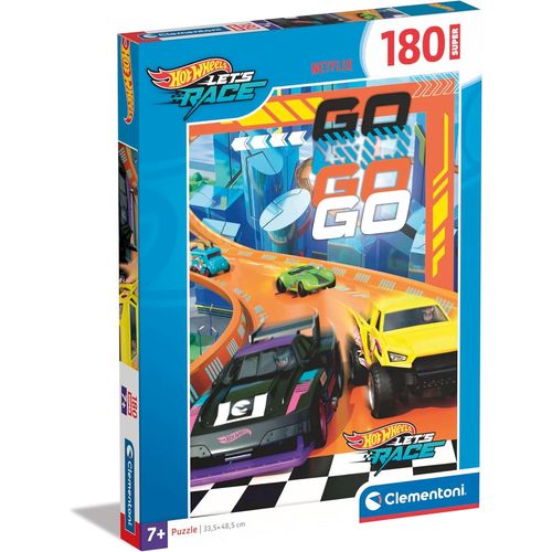 Supercolor Hotwheels Puzzle 180 Pièces, Fabriqué En Italie, Multicolore - 28789