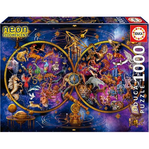 - Constellations | 1000 Pièces Puzzle Qui Brille Dans L'obscurité. Mesure : 68 X 48 Cm. Comprend Fix Puzzle Tail Pour L'accrocher Une Fois Terminé. +14 Ans (19561)
