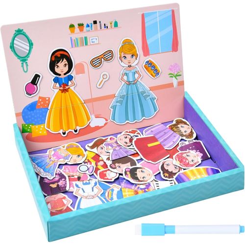 Puzzles En Magnétique,Jouet Puzzle En Magnétique Pour Enfants,Tableau Double Face Aimanté,Puzzles En Magnétique Jeu Éducatif Magnétique,Jeu De Puzzle Interactif Pour Fille Garçon 3 4 5 Ans