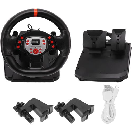 Roues De Course De Jeu, Volant Pc Usb 180 Degrés Plug And Play Avec Pédales Pour 360 Pc Pour Ps3 Pour Switch