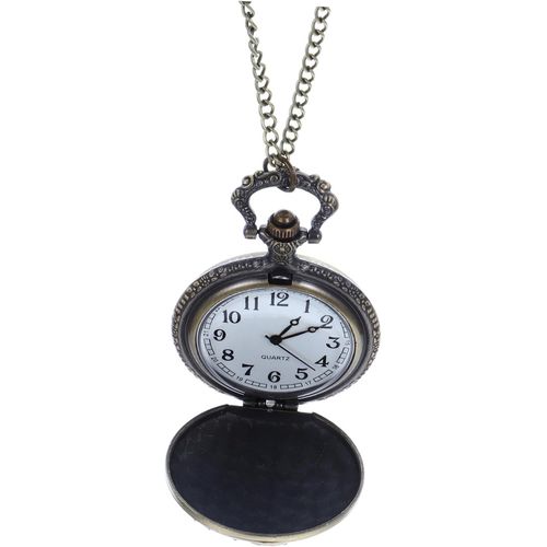1 Pc Montre De Poche Mousqueton Collier Vintage Montre Pendentif Collier Montres Pour Femmes Tourneur Dinosaure Montre Gousset Ancienne Montre Suspendue Acier Inoxydable