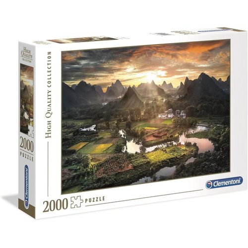 - Puzzle De 2000 Pièces - Paysage De Chine - Jeu Pour Enfant - Décoration Murale - Dimensions 97.5 X 66.8 Cm - Fabriqué En Italie - Collection