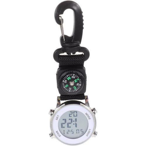 3 Pièces Montre Murale Multifonction Clip Sur La Montre Para Montre À Clip Pour Hommes Montre Gousset Infirmières Ulm Montre Numérique Montre Suspendue Montre De Poche Nylon Silver