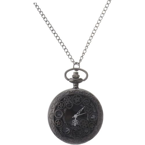 Montre De Poche Ice Watch Retro Retrolite Chainette Rétro Montre Chaine Vintage Collier Numéro Montre Numérique Suspendue Accessoires De Décoration Vestimentaire Plastique Black