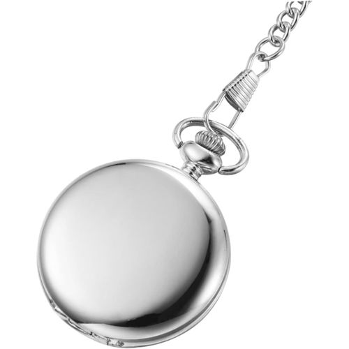 1 Pc Montre De Poche Gousset De Montre Montres De Poche Pour Hommes Avec Chaîne Montre Homme Montre Gousset Rétractable Clip Gousset Montre Montres De Poche Pour Papa Silver