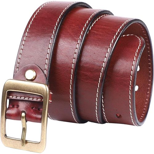 Ceinture En Cuir De Vachette Pour Homme - Ceinture En Cuir De Jean - Ceinture De Costume Pour Homme - Largeur : 38 Mm